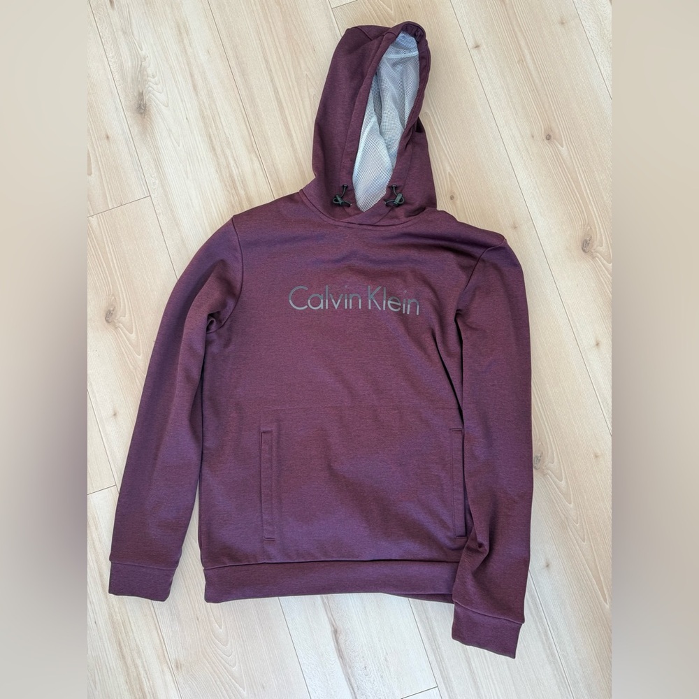 Calvin Klein Men's Maroon Hoodie Sweater